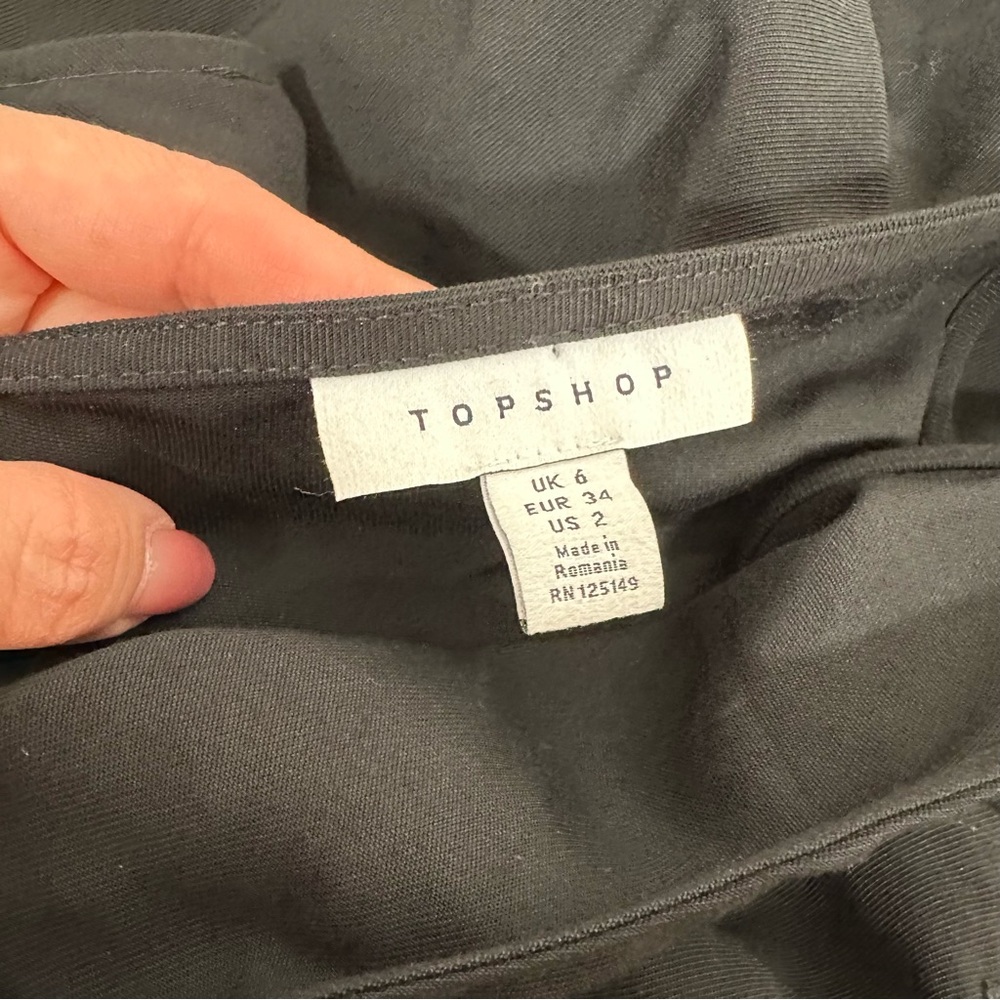 Topshop Black Side Buttons Mini Dress - Picture 4 of 7
